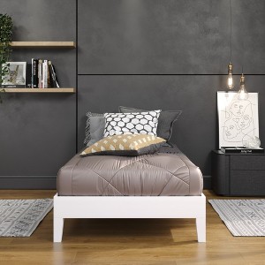 Twin Size Platform Bed with Sturdy Frame for Bedroom - 1 of 4