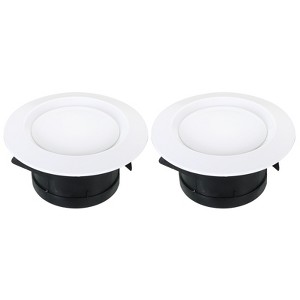 Unique Bargains ABS Plastic Adjustable Round with Screen Bathroom Office Air Vent Cover 2 Pcs - 1 of 4