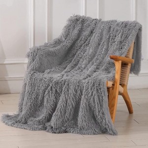 Kate Aurora Regal Luxe Oversized Ultra Soft & Fuzzy Lined Accent Throw Blanket - 50 in. W x 70 in. L - 1 of 4