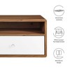 Modway Transmit Wall-Mount Nightstand – Floating Design with Wood Grain Drawer - 3 of 4