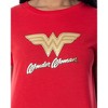 DC Comics Women's Wonder Woman Gold Foil Logo Shirt and Shorts Pajama Set WW Logo - 3 of 4
