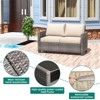homfan 5-Piece Patio Furniture Sets PE Wicker Rattan Sofa Set with Coffee Table, Durable and Stylish Outdoor Patio Conversation Sets - 4 of 4
