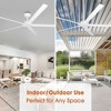 Parrot Uncle 72" Outdoor Industrial Ceiling Fan with Remote - 2 of 4