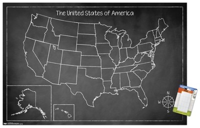 Trends International Map - United States Of America 2022 Unframed Wall ...