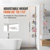 VEVOR Shower Corner Caddy Tension Pole, 56" to 114" High, Multi-Functional Shower Tension Pole with Strong Load-Bearing Tray, Silver - 3 of 4