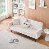 Airsurfer Minimalist style, straight-line corduroy sofa suitable for sitting and lying in the living room and bedroom - 3 of 4