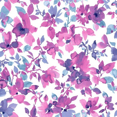 RoomMates 28.2" Bright Watercolor Floral P&S Wallpaper