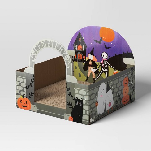 Halloween cat house scratcher best sale