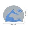 Unique Bargains Silicone Whale Tail Pattern Waterproof Swim Cap 1 Pc - 4 of 4