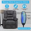 Velvet Power Lift Recliner Chair with 8-Point Massage and Lumbar Heating, USB Port - 2 of 4