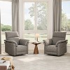 Power recliner, 270 ¡ã swivel rocking gliding recliner, PU leather upholstered armchair, side storage pockets and USB charging port - 3 of 4