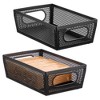 Perforated Metal Storage Bin with Handles - Set of 2 - Matte Black - 3 of 4