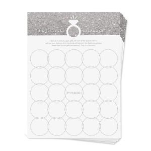 12ct Baby Shower Bingo Game Cards Light Silver