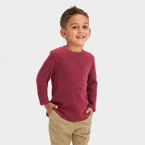 Toddler Boys' Long Sleeve Ottoman T-shirt - Cat & Jack™ : Target