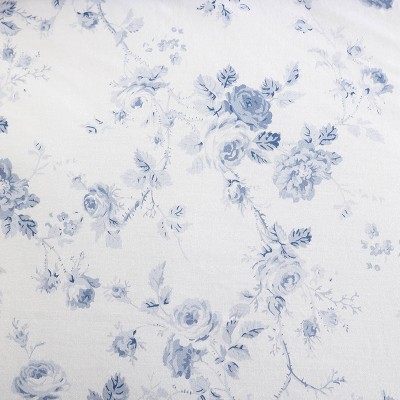 Belinda Twin Blue Cotton Reversible Comforter Set