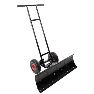 Pure Garden 35.8in Wide Snow Shovel with Wheels - 1 of 4