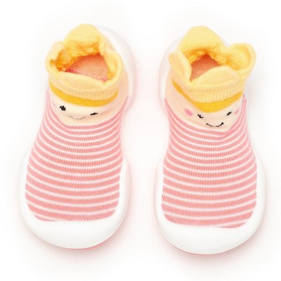 Komuello Baby Girl First Walk Sock Shoes Crown Princess