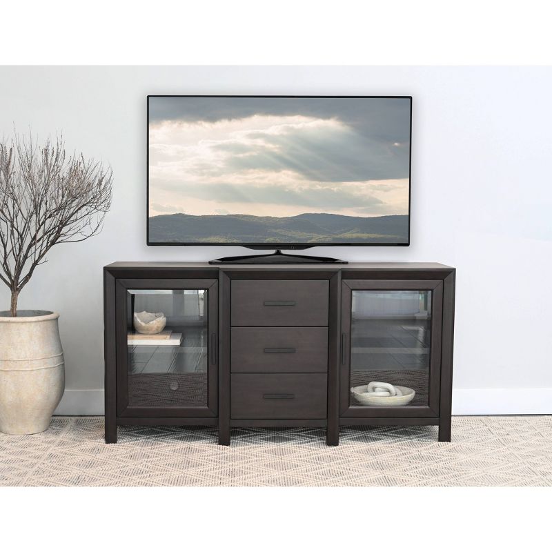 Clarissa Multi-Use Media TV Console for TV&#39;s up to 65&#34; Dark Brown - Abbyson Living, 3 of 12
