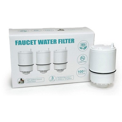 Nispira RF3375 Compatible Water Filter Replacement For All PUR Faucet Filtration Systems Removes Chlorine, Lead, Odor, Color, Pack of 3