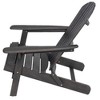 CAVINAS Wooden Folding Adirondack Chair, Rustic Foldable Outdoor Chair with Slatted Design, Portable Camping Chair for Adults, Patio Chair - 4 of 4