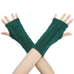 INSPIRE CHIC Women's Knitted Fingerless Arm Warmers 1 Pair - 1 of 4