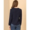 Allegra K Women's 1950s Vintage Ruffle Neck Long Sleeve Dots Chiffon Blouse - 3 of 4