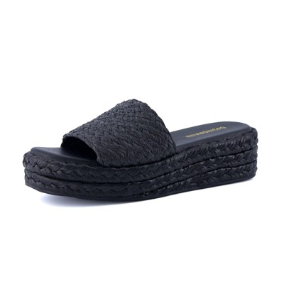 CUSHIONAIRE KUDOS Women’s Platform Sandals – Wedge Sandals for Women, Comfortable Slip-On Shoes, Dressy Summer Sandals with Cushioned Footbed