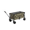 YONWAY Collapsible Wagon 220lbs with Big Wheels,Heavy Duty 300L Folding Utility Garden Cart with Big All-Terrain Beach Wheels & Drink Holders - 2 of 4