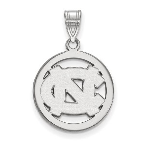Black Bow Jewelry Sterling Silver North Carolina Tar Heels NCAA Small Pendant - 1 of 3