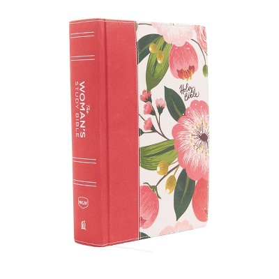 The NKJV, Woman's Study Bible, Fully Revised, Imitation Leather, Black/Burgundy, Full-Color - by  Thomas Nelson (Hardcover)
