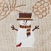 2pk Woodcut Snowman Hand Towel Set Off White - SKL Home - image 2 of 4