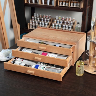 Natural Birch 3-Drawer Deluxe Artists Storage Chest