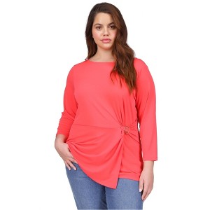 Michael Kors Womens Ring Twist Tunic Blouse - 1 of 1