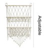Stuffed Animal Storage Hammock Toy Hammock Net 2-layer Wood Plush Toys Holder Hanging Toy Organizer Wall Hanging Mesh Net for Nursery Play Room - 3 of 4
