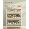 Farmhouse Shoe Storage Cabinet with 3 Flip Drawers, Freestanding Narrow Shoe Organizer, Fits 18 to 24 Pairs, White - 4 of 4