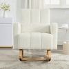 Ridstar Accent Rocking Chair with Pillow For Your Home-White - 2 of 4