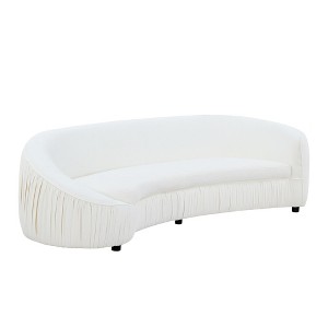 VYNXARIA Modern Design Curved Shaped Sofa Couch for Living Room,Upholstered Fabric 4-Seat Sofa No Need to Assembly Couch for Apartment - 1 of 4