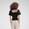 Women's Shirred Puff Sleeve Blouse - Wild Fable™ - 4 of 4