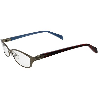Valentino  NJS Unisex Rectangle Eyeglasses Silver 51mm