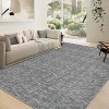 Acekool Washable Rug, Modern Abstract Non Slip Low Pile Soft Indoor Carpet for Living Room Bedroom Playroom, Stain Resistant - 4 of 4