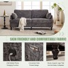 CAVINAS Chenille Sofa Bed with LED light and USB Charging Port,Upholstered Loveseat Sofa with Storage Bag for Living Room,Bedroom - 4 of 4