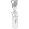 Sparkle and Bash 100 Pack Metallic Silver Foil Gift Wrapping Bags for Wine Bottles, 6.25 x 17.5 in - 4 of 4