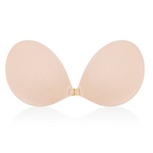 Falorda 2025 Upgraded Magnetic Clasp Adhesive Strapless Bra Seamless Sticky Invisible Push up Bras for Women Backless Dress - 1 of 4