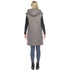 Women's Diamond Quilted Hooded Puffer Vest - White Mark - 3 of 4