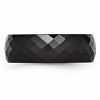 Black Bow Jewelry Black Ceramic, 7.5mm Faceted Unisex Comfort Fit Band - 3 of 4