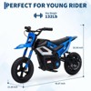 Jojoka 24V Kids Dirt Bike, Ride-On Off-Road Motorcycle with Rear Wheel Suspension, Twist Grip Throttle, 350W Motor, 13.67MPH - 2 of 4