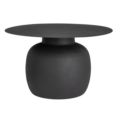 Storied Home Chic Round Coffee Table Black
