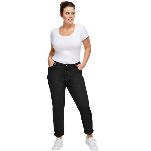 Ellos Women's Plus Size Stretch Slim Capris, 24 - White : Target