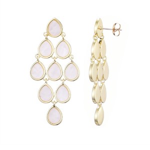 Adornia Gold Plated Dangling Petals Earrings - 1 of 4