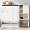 Whisen Full size Multi-Functional Murphy Bed with Sofa, Desk, and Storage Cabinet - 3 of 4